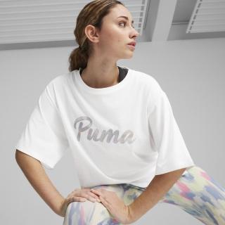 【PUMA】上衣 女款 短袖上衣 運動 歐規 ANIMAL REMIX 白 52482102