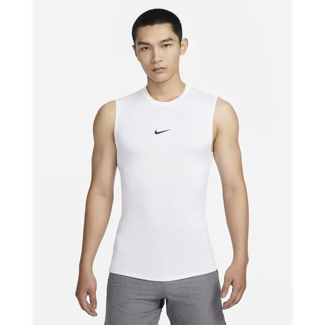 【NIKE 耐吉】背心上衣 運動 休閒 無袖 男 AS M NP DF TOP SL TIGHT 白色(FB7915100)