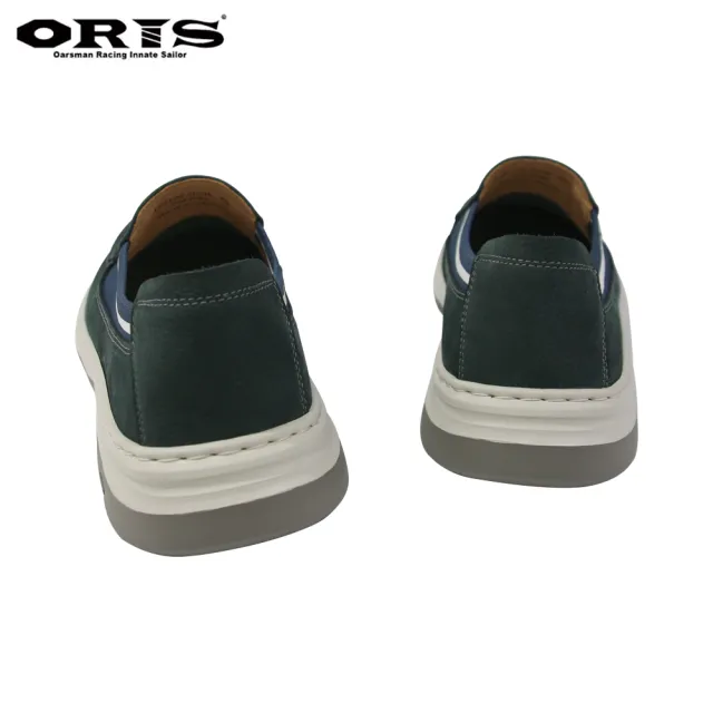 【oris  帆船鞋】輕量懶人牛皮休閒鞋-綠-S4214N06(真皮/皮鞋/防滑/耐磨/休閒鞋)