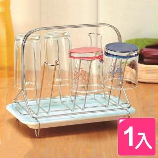 【真心良品】皇家拿鐵不銹鋼6入杯架附滴水盤(1入)