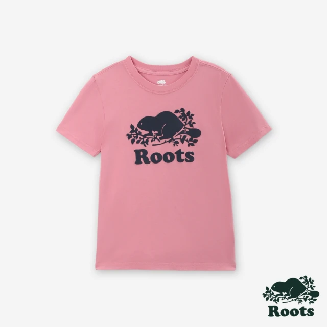 【Roots】Roots 大童-COOPER BEAVER 短袖T恤(粉紅色)