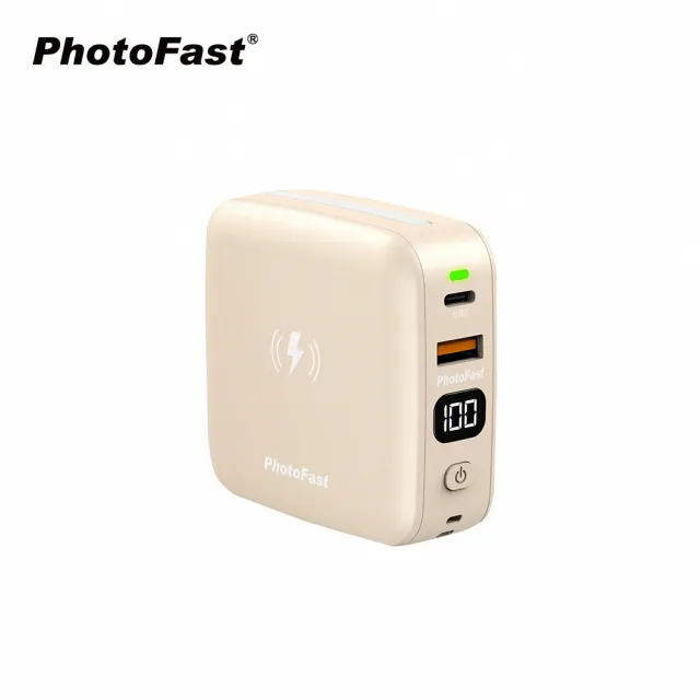 【Photofast】MUTICHARGEPLUS 10000mAh 多合一迷你磁吸行動電源(自帶線/Magsafe/PD快充)