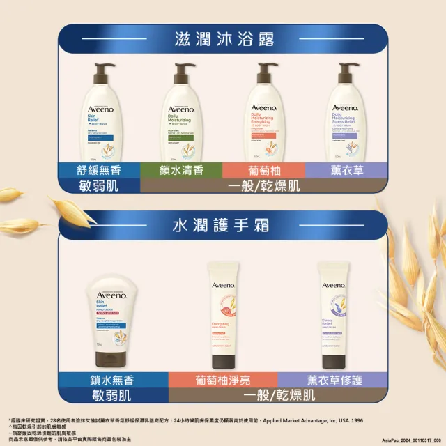 【Aveeno 艾惟諾】香氛護手霜禮盒(50gx5)