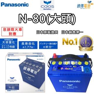 【Panasonic 國際牌】N-80 CAOS怠速熄火電瓶(大頭)