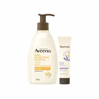 【Aveeno 艾惟諾】長效鎖水修護組(保濕乳354ml+護手霜50g)