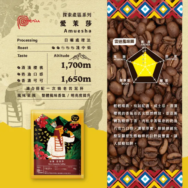 【Casa 卡薩】祕魯單品濾掛咖啡綜合60入(10gx15入)