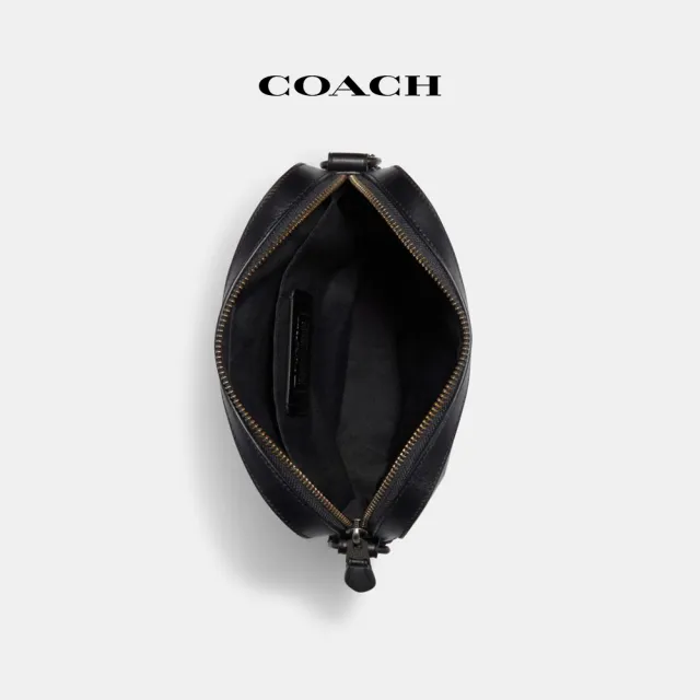 【COACH蔻馳官方直營】HOUSTON經典Logo皮革飛行手袋(QB 黑色 4009)