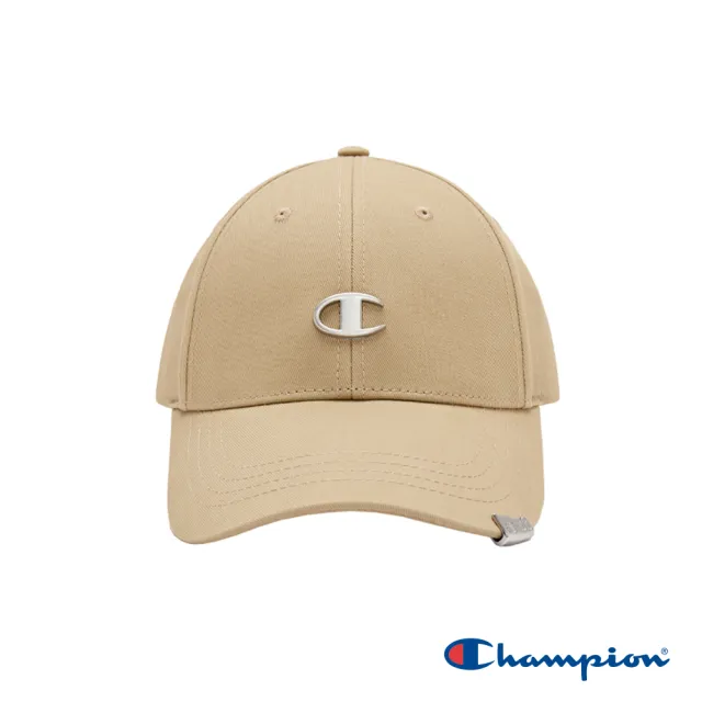 【Champion】官方直營-拚色刺繡LOGO標棒球帽(淺褐色)