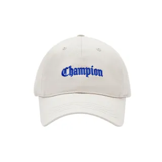 【Champion】官方直營-哥德字體刺繡LOGO棒球帽(淺米色)