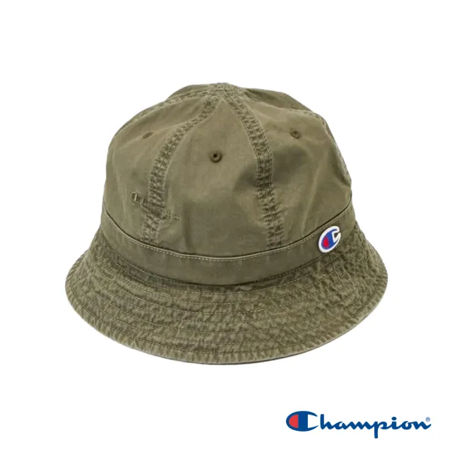 【Champion】官方直營-貼布繡LOGO水洗漁夫帽(橄欖綠色)
