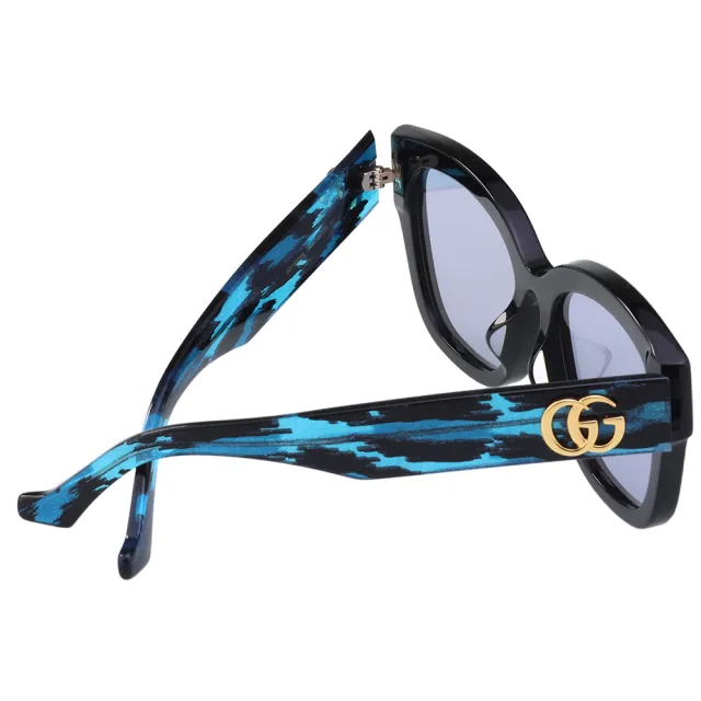 【GUCCI 古馳】太陽眼鏡 GG1550SK(黑配迷彩色脚)