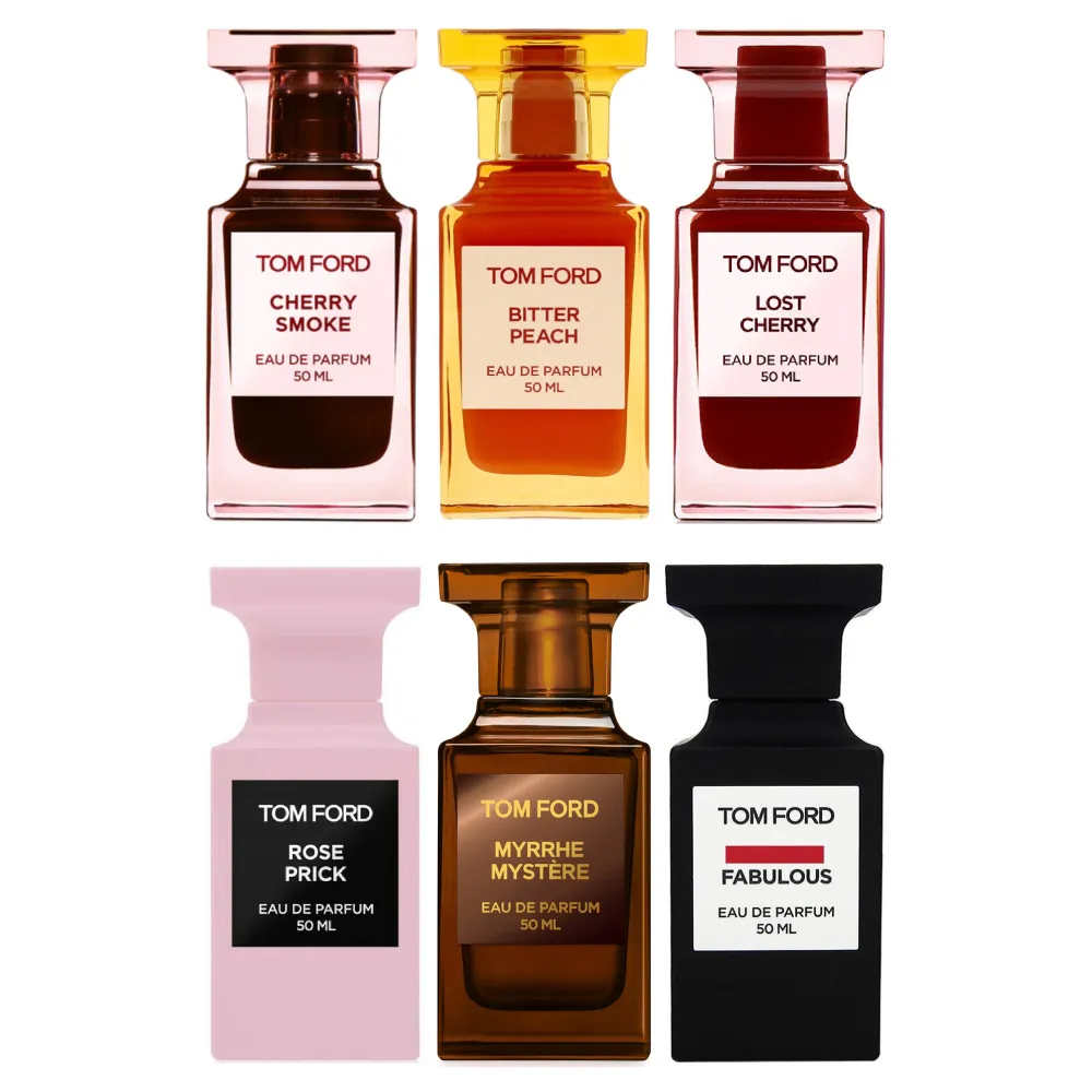 【TOM FORD】私人調香淡香精 50ml(先聲奪人/禁忌玫瑰/蜜桃狂想/煙燻櫻桃/隱祕沒藥-國際航空版)