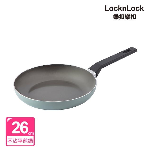 【LocknLock 樂扣樂扣】陶瓷不沾系列鼠尾草綠26cm平煎鍋(IH可用鍋)