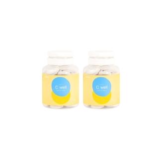 【bonbon】C well 日日維生素C錠30錠x2罐(維他命/接骨木/抗氧化/花青素/礦物質)