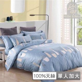 【DeKo岱珂】獨家贈石頭紋珊瑚絨地墊1入 100%萊賽爾天絲兩用被床包組 多款任選(單人加大) 涼被/冷氣毯