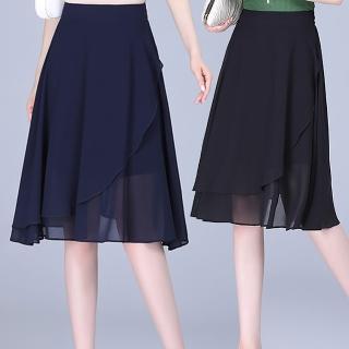 【麗質達人】2296雪紡百搭裙-AA(M-5XL)