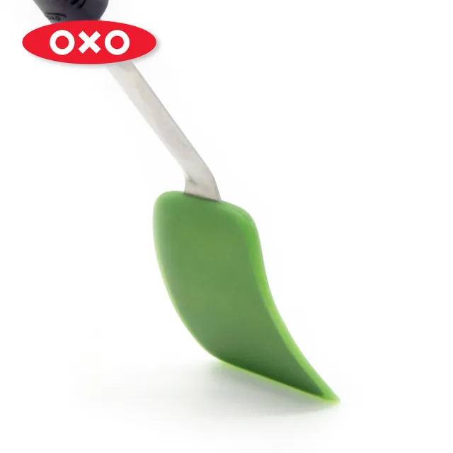 【OXO】好好握彈性矽膠鍋鏟-野莓/巴西里/黑芝麻(福利品)