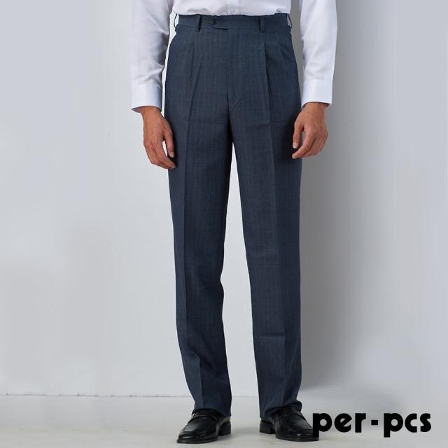 【per-pcs 派彼仕】紳士商務條紋打摺西褲_灰(82259)