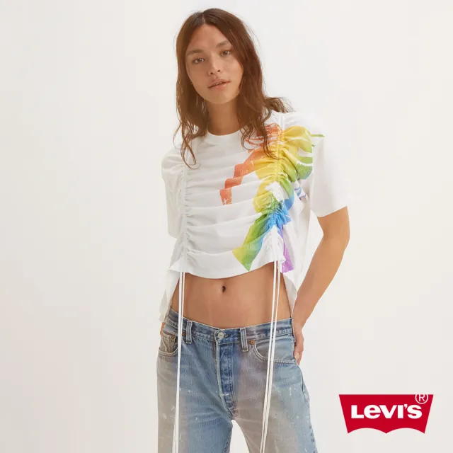 【LEVIS 官方旗艦】Pride平權系列 短袖Tee恤 抽繩短袖 男女同款 人氣新品 A7941-0000