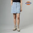 【Dickies】女款復古藍純棉品牌金屬釦簡約丹寧短裙｜DK013002C15