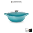 【Le Creuset】琺瑯鑄鐵鍋媽咪鍋 24cm(藍鈴紫/雪紡粉 2色選1)