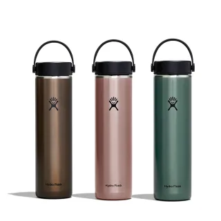 【Hydro Flask】24oz/709ml 輕量 寬口 提環 保溫杯(保溫瓶 曜石黑/珊瑚橘/龍紋綠)