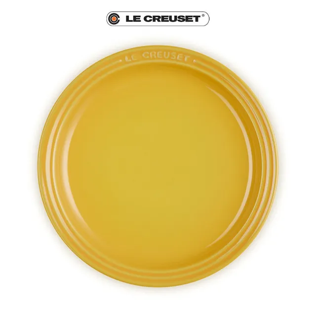 【Le Creuset】瓷器圓盤23cm(無花果/貝殼粉/芥末黃 3色選1)