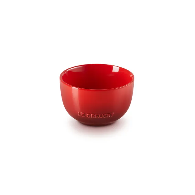 【Le Creuset】瓷器花蕾系列餐碗11cm(櫻桃紅/杏桃黃/湖水綠/銀灰藍 4色選1)