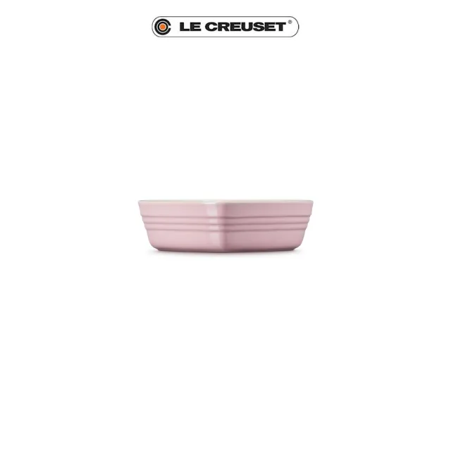 【Le Creuset】瓷器心型烤盤(亮粉)