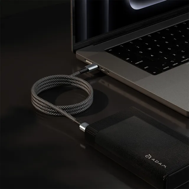 【ADAM 亞果元素】CASA MP200 USB-C 對USB-C 240W 磁吸充電線(200CM)