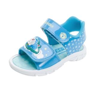 【Doraemon 哆啦A夢】童鞋 哆啦A夢 童電燈涼鞋/絆帶 方便穿脫 臺灣製 藍(DMKT47466)