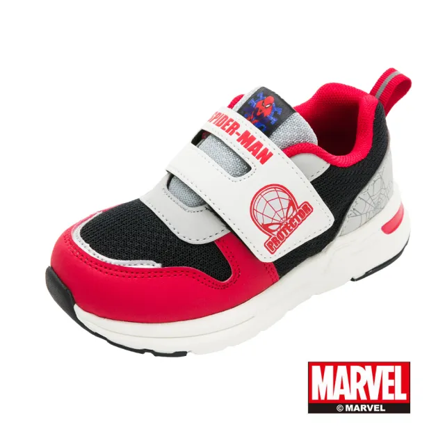 【Marvel 漫威】迪士尼 蜘蛛人 輕量運動鞋/童鞋 透氣 排汗 防臭 紅黑(MNKR45222)