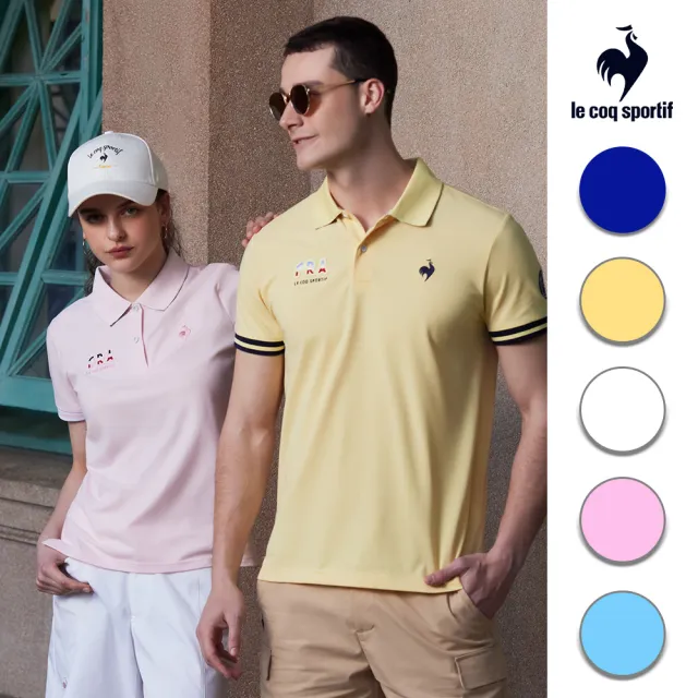 【LE COQ SPORTIF 公雞】休閒經典短袖POLO衫 男女款-4色-LWT21345_LWT22345