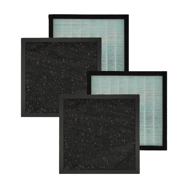 【RENZA】適用 佳醫 AP-12 品日子 AP-1701 麗水生活 HA-N11 空氣清淨機(HEPA濾網+活性碳濾網 濾芯 2入組)