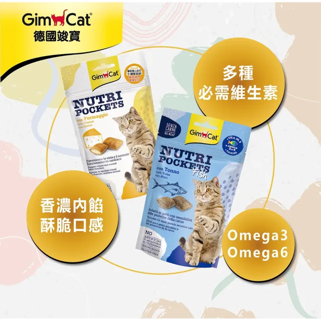 【Gimpet 竣寶】貓咪餡餅系列60g(顧眼護心、護膚亮毛、潔牙薄荷、心臟保健、護眼)