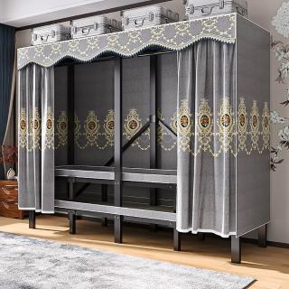 【WELAI】全鋼架衣櫃家用臥室出租屋衣櫥掛衣架180*52*170cm(衣櫥/佈衣櫥/衣服收納/掛衣架)