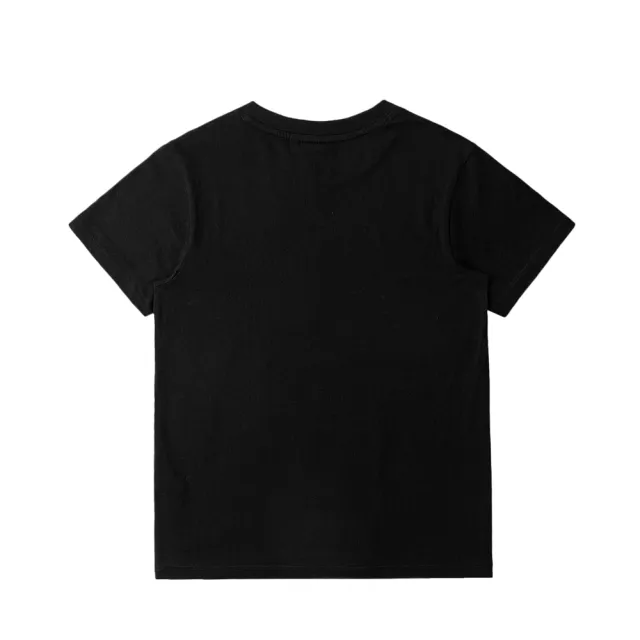 【Dickies】女款黑色純棉胸前大尺寸趣味文字印花短袖T恤｜DK011631BLK
