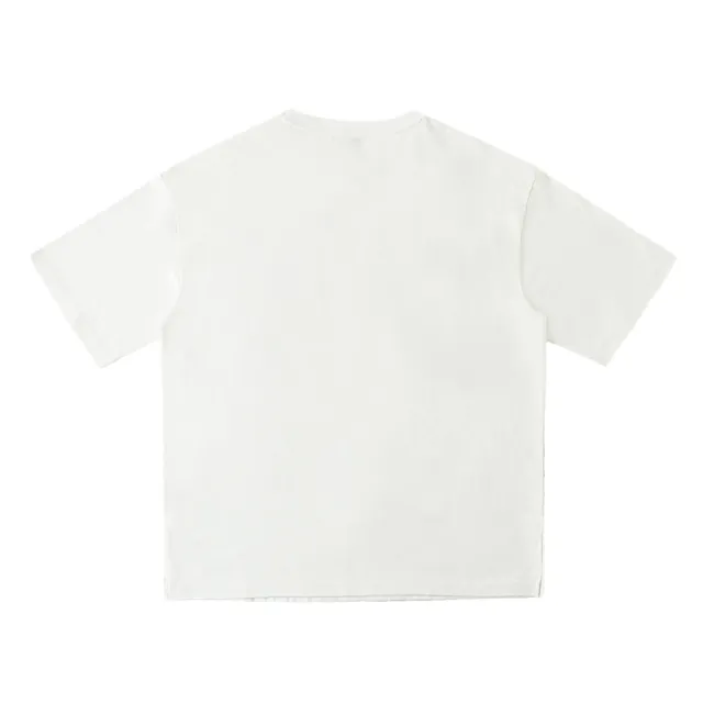 【Dickies】女款白色純棉胸前趣味文字印花圖案寬鬆短袖T恤｜DK011623C4D