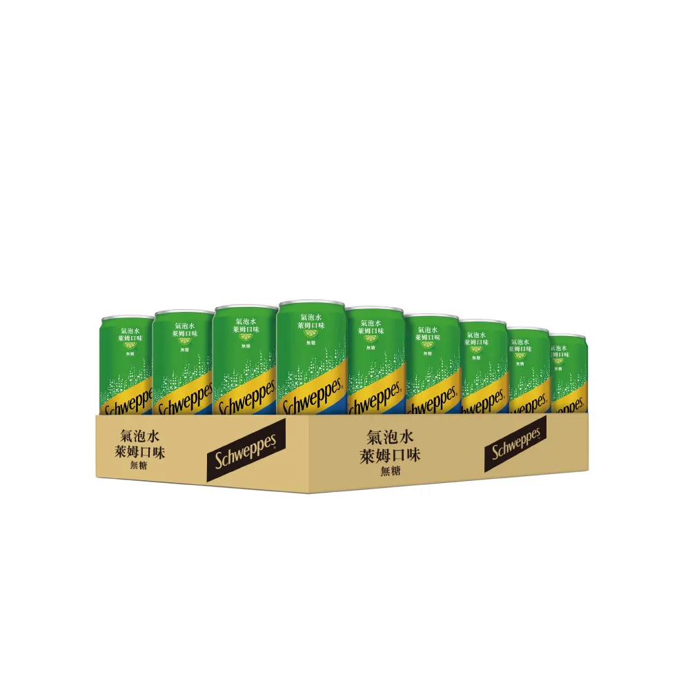 【Schweppes 舒味思】氣泡水萊姆 隨型罐330ml x24入/箱