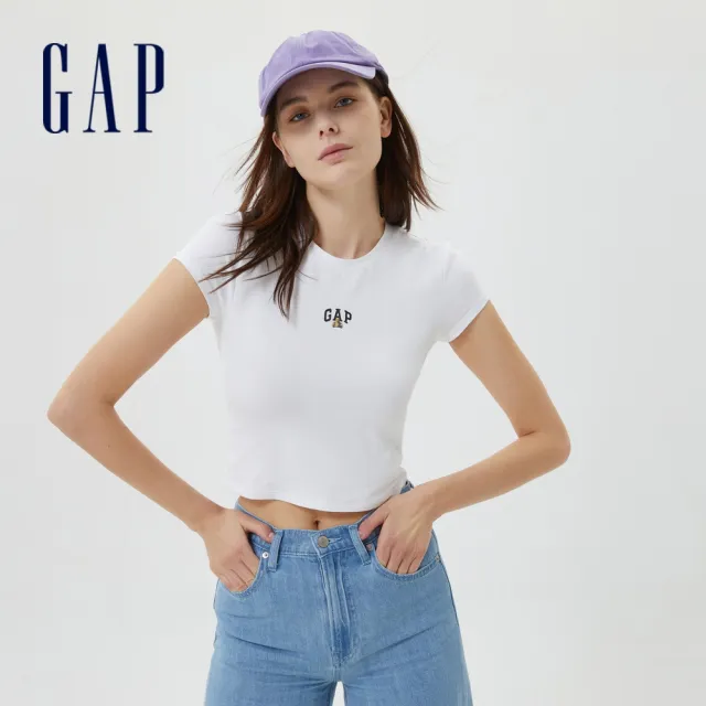 【GAP】男女款 純棉小熊圓領短袖T恤-多款任選(460845&598251&548022)