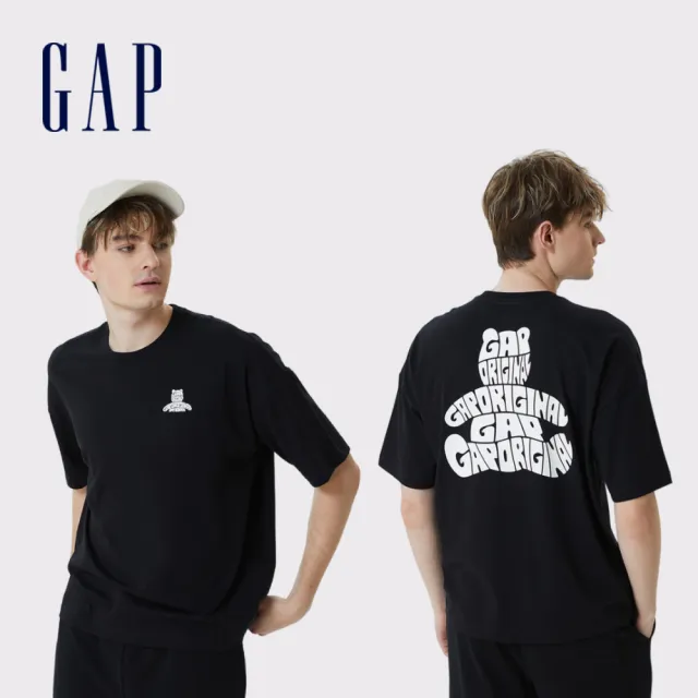 【GAP】男女款 純棉小熊圓領短袖T恤-多款任選(460845&598251&548022)