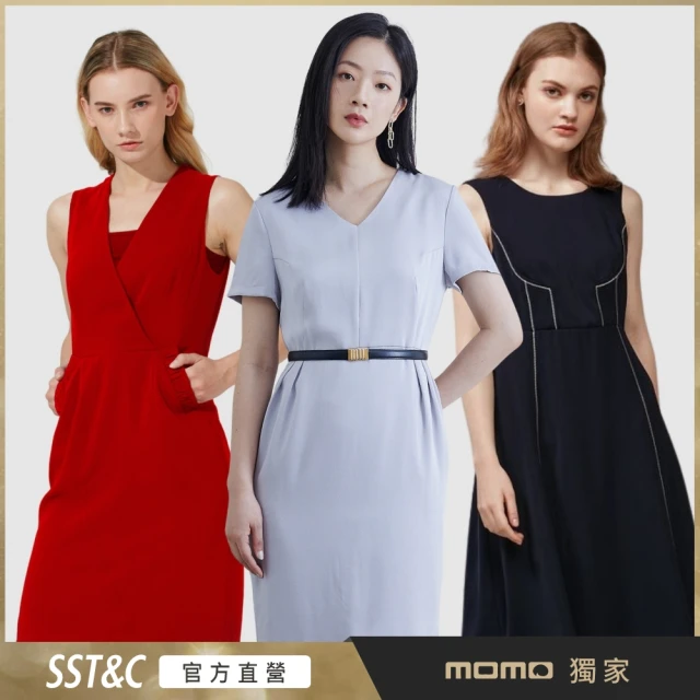 【SST&C 超值限定_ＤＭ】女裝 短袖/7分袖洋裝/V領/圓領-多款任選