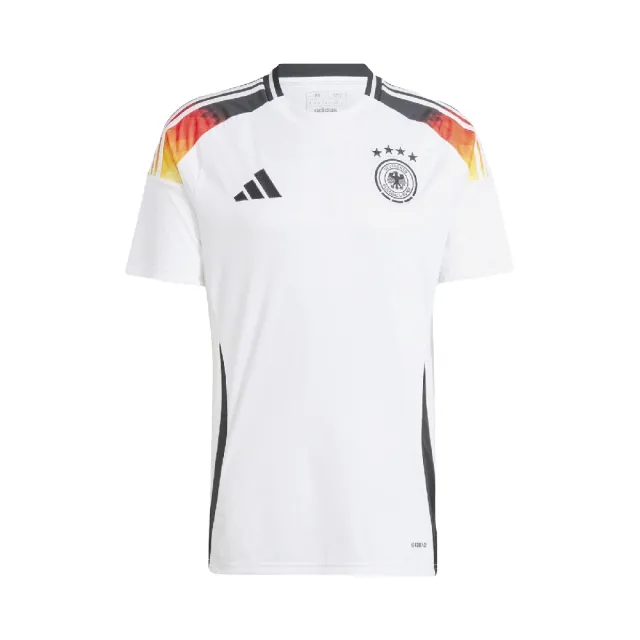 【adidas 愛迪達】足球衣 Germany 24 Home Jersey 男款 白 黑橘 德國隊 主場球衣 電繡 愛迪達(IP8139)