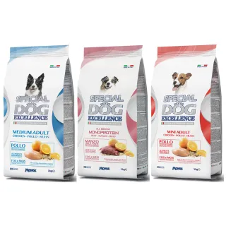 【EXCELLENCE 卓越】天然呵護犬糧-3kg(狗飼料、全齡犬飼料、小顆粒飼料、成犬飼料、幼母犬飼料)