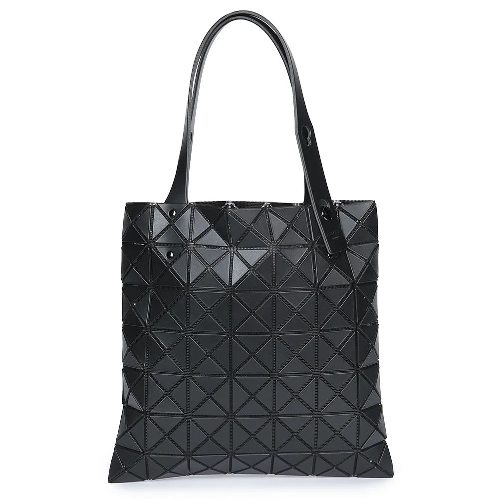 【ISSEY MIYAKE 三宅一生】PRISM MATTE 霧面方格7x7手提包(黑色)