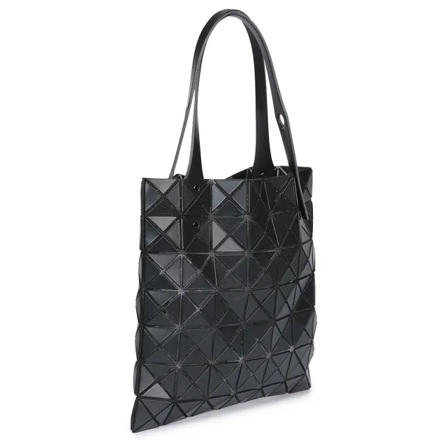 【ISSEY MIYAKE 三宅一生】PRISM MATTE 霧面方格7x7手提包(黑色)