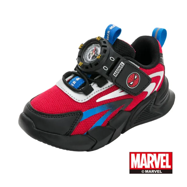 【Marvel 漫威】迪士尼 蜘蛛人/童鞋 指南針 輕量 運動鞋 排汗 防臭 紅黑(MNKR45212)