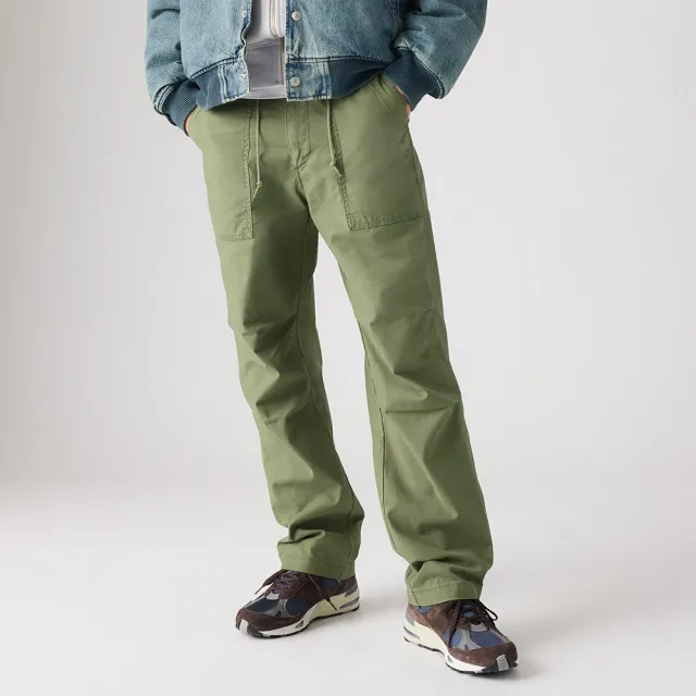 【LEVIS】男款 LOOSE寬鬆抽繩工作褲 / 軍綠 熱賣單品 A9210-0004