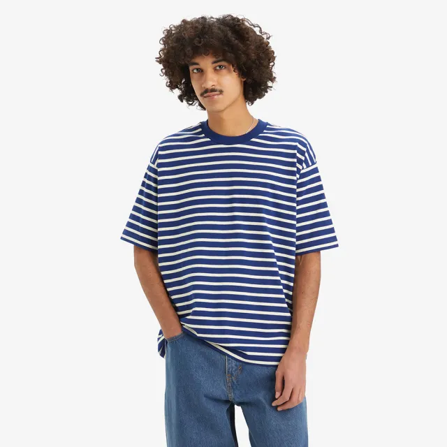 【LEVIS 官方旗艦】Skateboarding™滑板系列 男款 舒適短袖條紋 Tee 人氣新品 A1005-0027