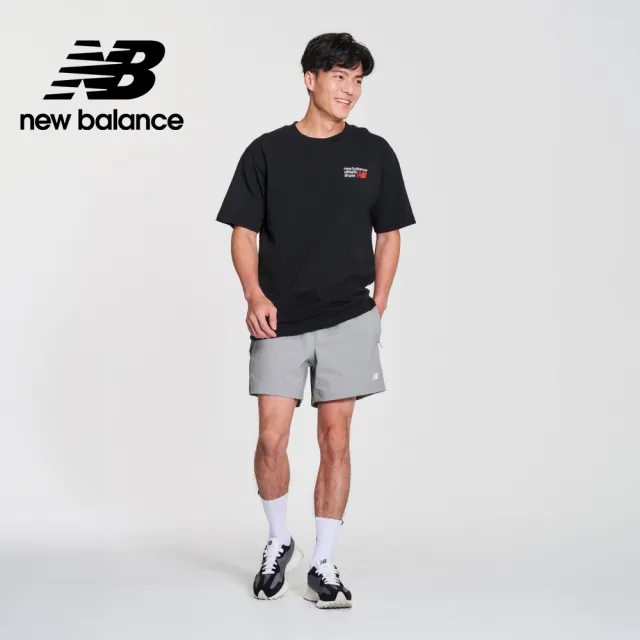 【NEW BALANCE】NB 刺繡標語短袖上衣_男性_黑/牙白色任選_MT41908BK_MT41908SST(美版 版型偏大)